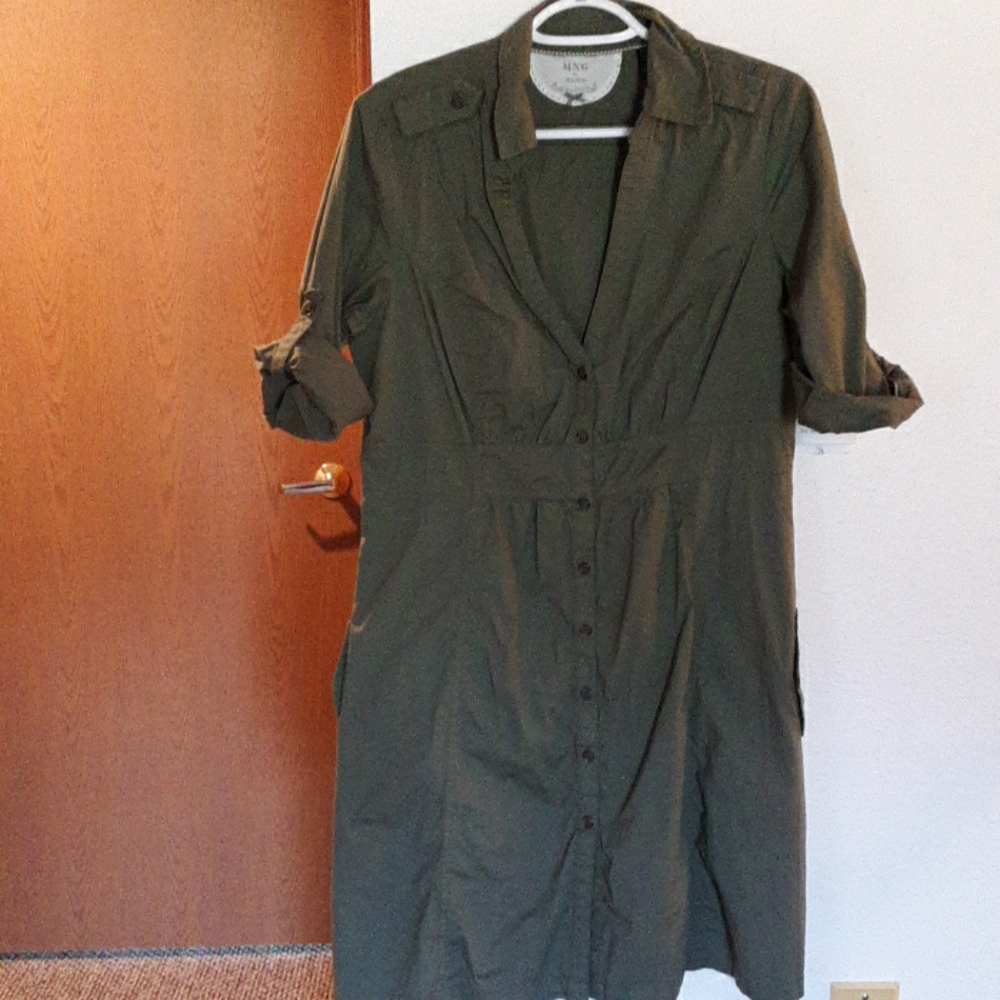 Green cargo dress